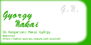gyorgy makai business card