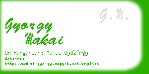 gyorgy makai business card